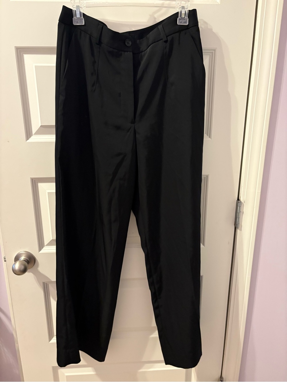 High Rise Wide-Leg Black Dress Pants